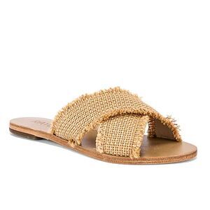 Raye Couer Sandals in Natural tan slides shoes Revolve Sz 7